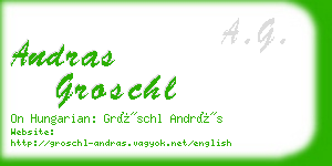 andras groschl business card